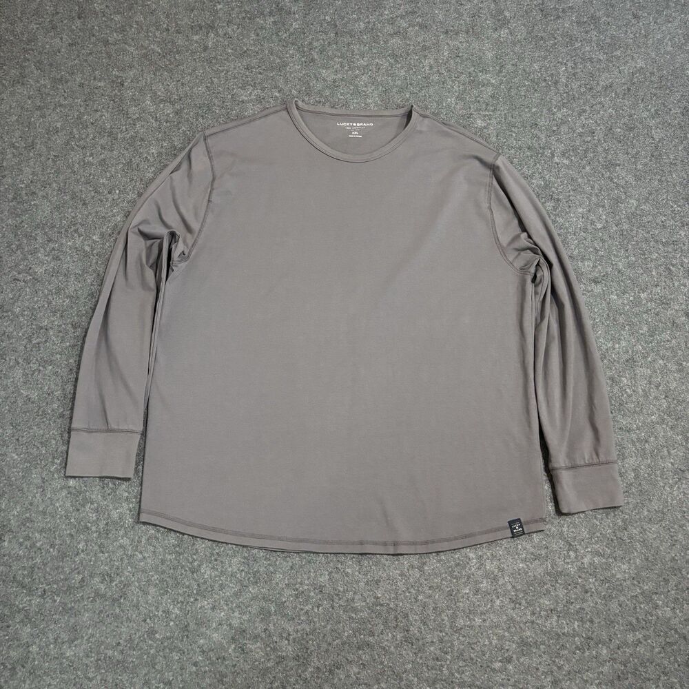 Lucky Brand Long Sleeve Crew Neck Shirt Size 2XL Gray